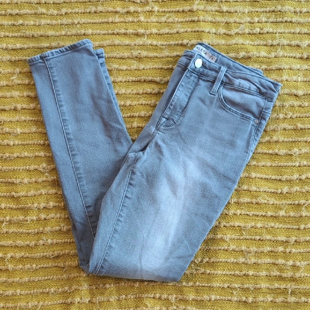Athleta Women's Light Gray Skinny Jeans Sz 6